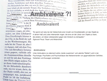 Tablet Screenshot of ambivalenz.de